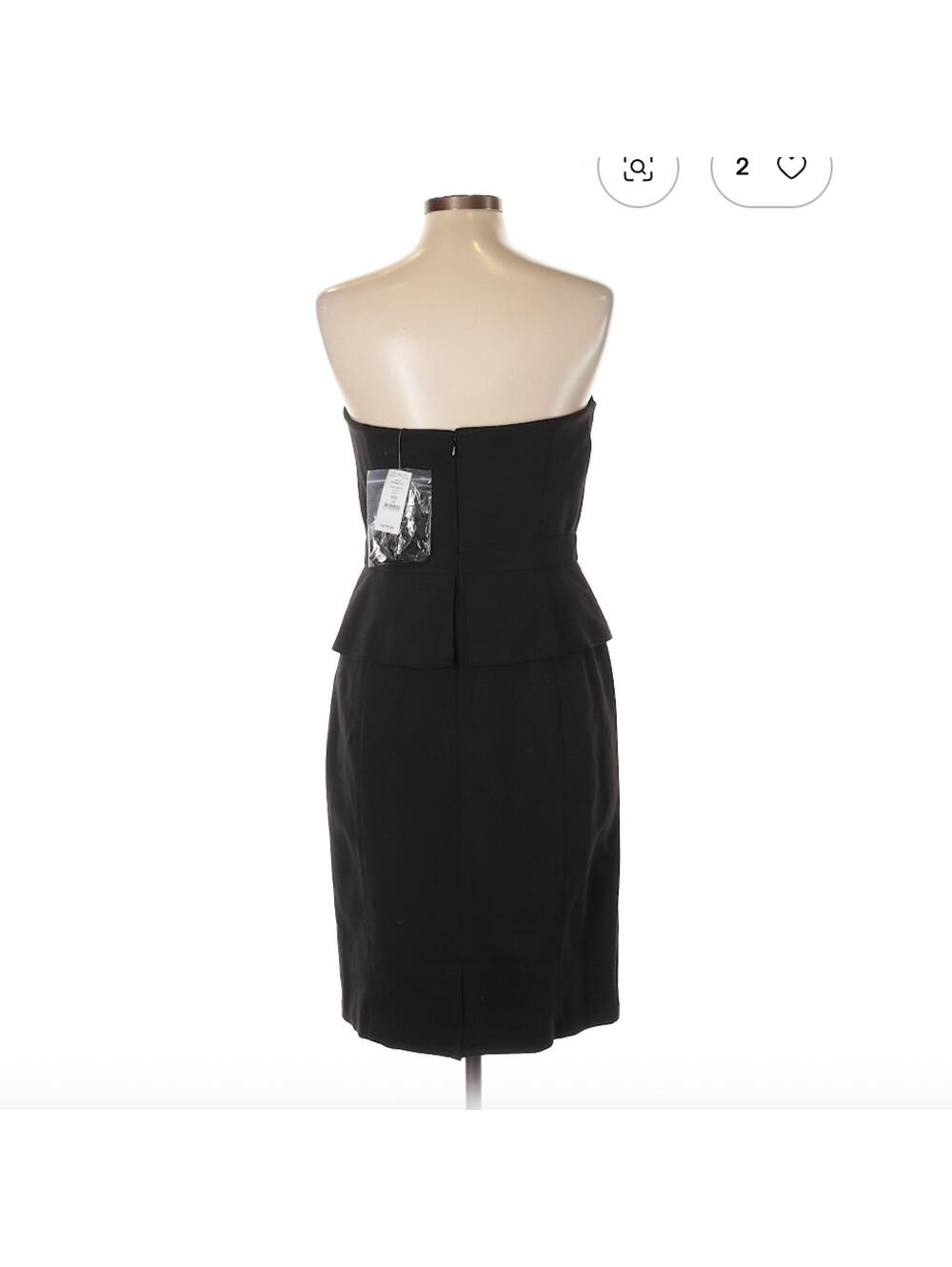 White House Black Market Strapless Black Dress Size 10